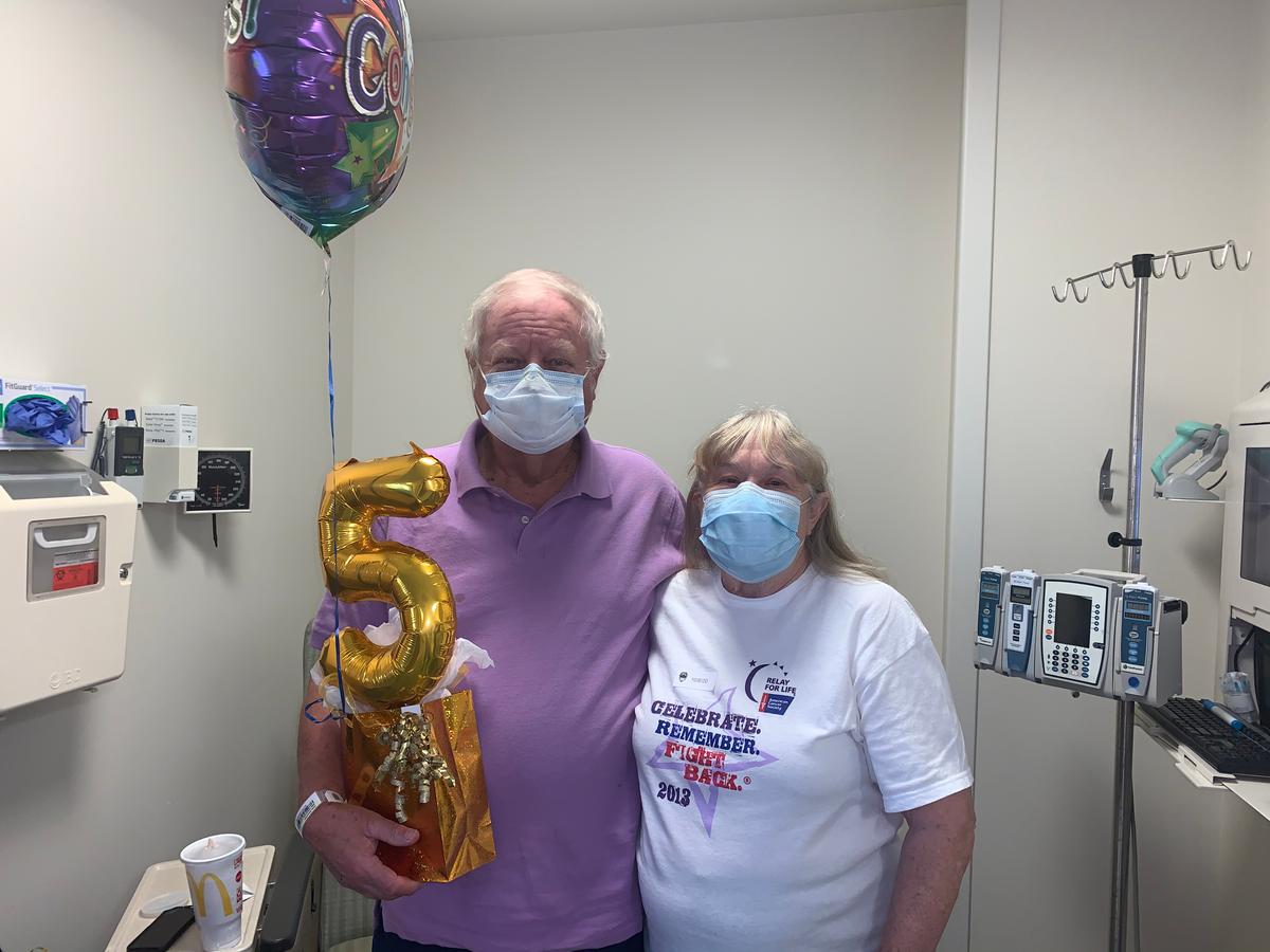 (Courtesy of <a href="https://newsroom.wakehealth.edu/News-Releases/2020/10/Man-Rings-Victory-Bell-to-Mark-5-Year-Survival-of-Stage-IV-Pancreatic-Cancer">Wake Forest Baptist Health</a>)