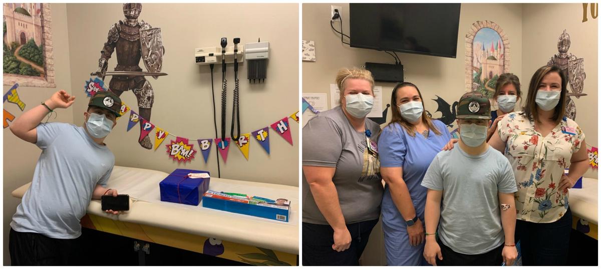 Obed Vegabeltran celebrated his 18th birthday with several members of his medical care team. (Courtesy of <a href="http://bannerhealth.mediaroom.com/pediatriccancermonth#assets_all">Banner Health</a>)