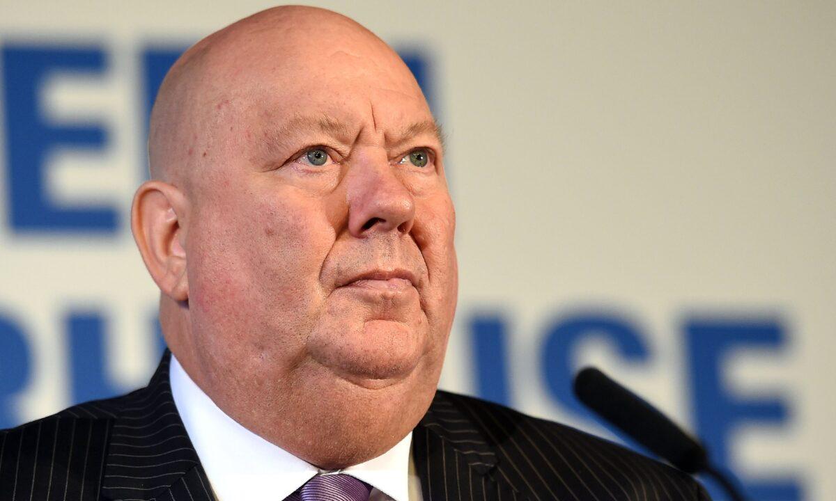 Mayor of Liverpool Joe Anderson takes part in a press conference in Manchester, England, on Sept. 16, 2016. (Paul Ellis/AFP via Getty Images)