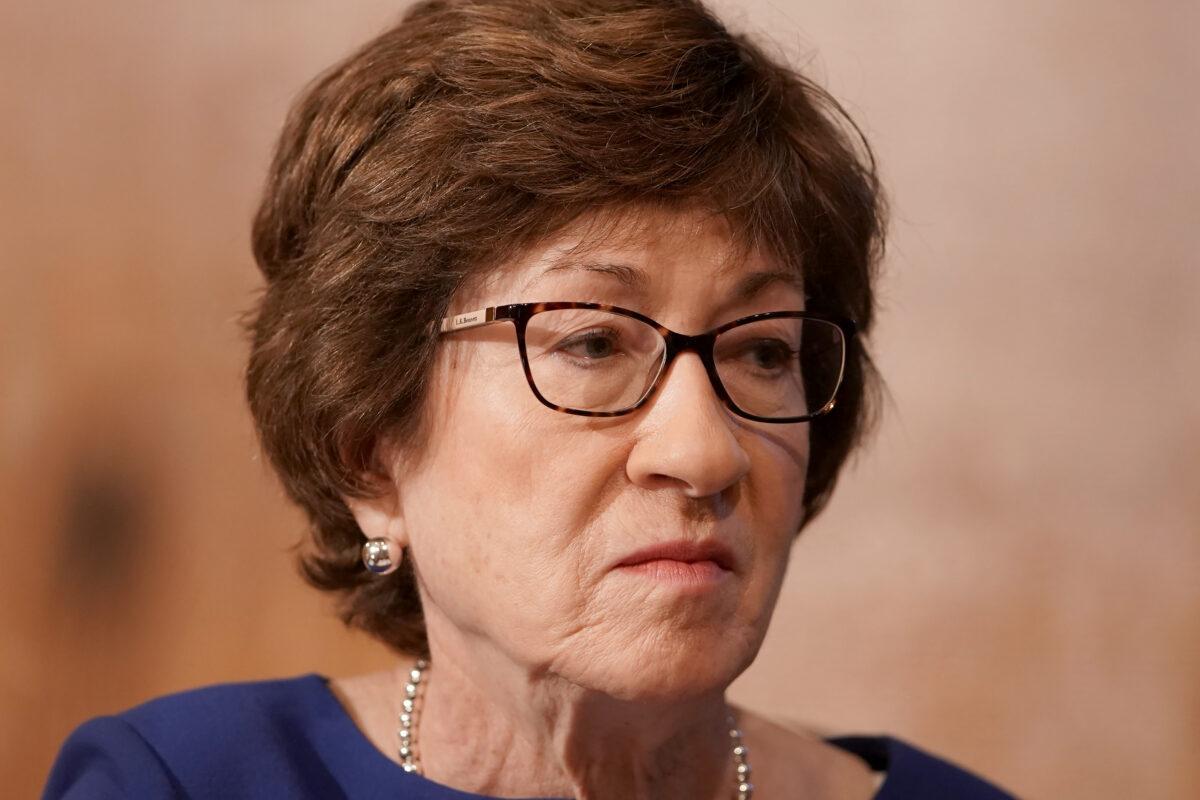 Sen. Susan Collins (R-Maine) wrote on her website that she believes Extreme Risk Protection orders can be balanced with due process rights. She also listed defense spending and infrastructure as reasons she supported the Omnibus spending bill. (Greg Nash/Pool/Getty Images)