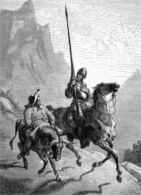 “Don Quixote de la Mancha and Sancho Panza,” 1863, by Gustave Doré. (Public Domain)