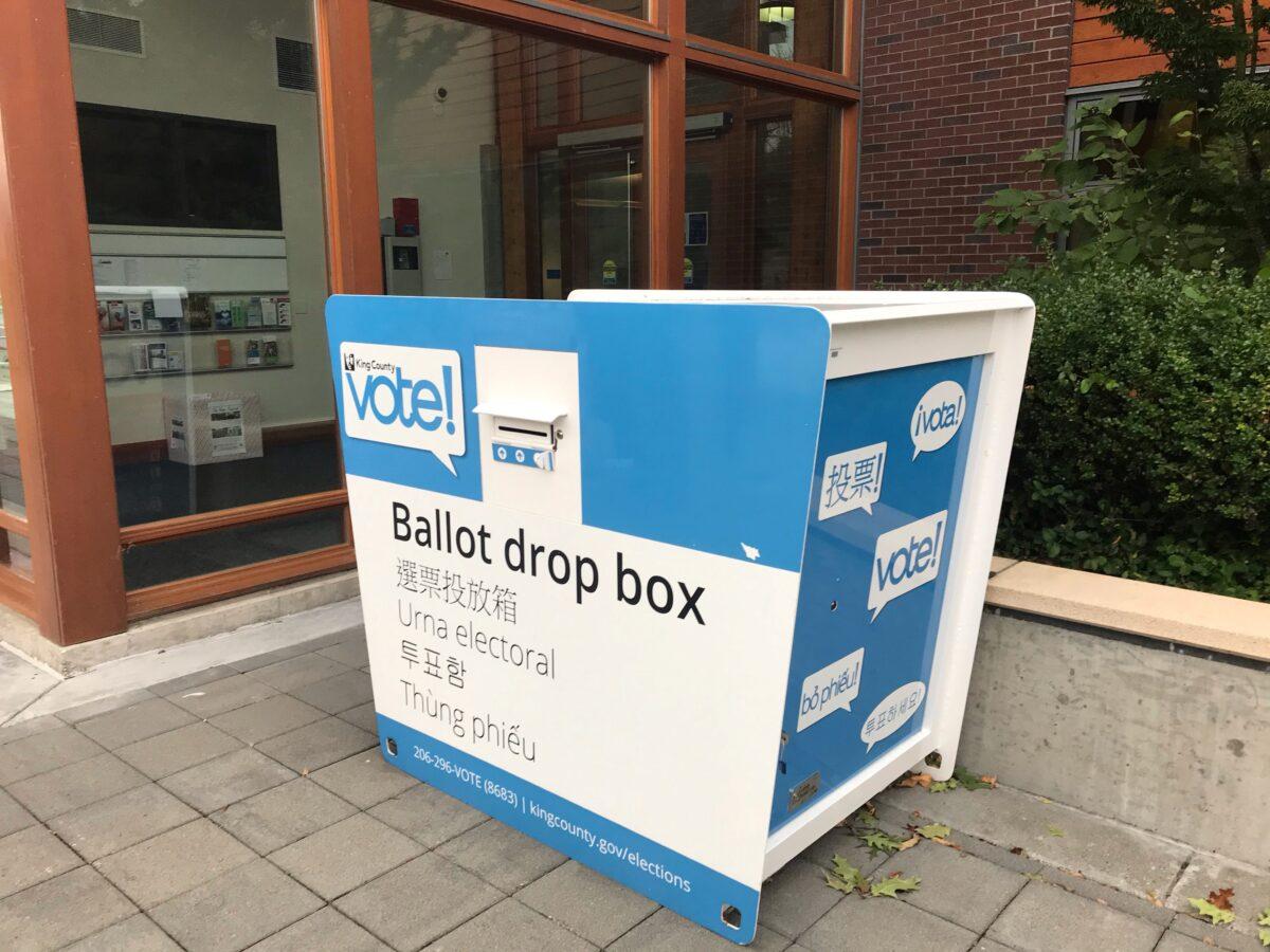  A ballot drop box in King County, Seattle. (City of Sammamish)