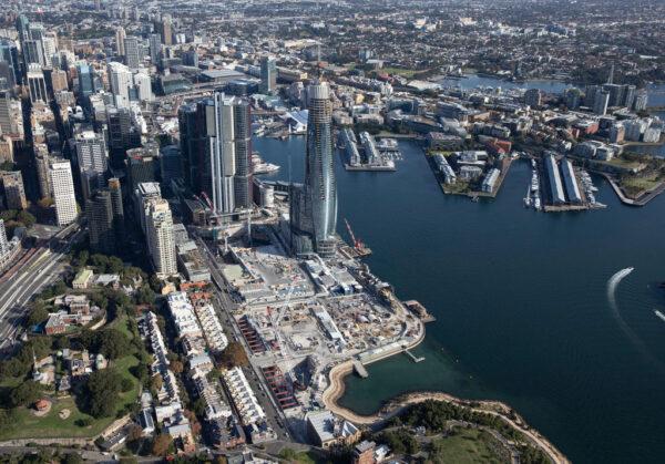 An aerial view of new business districts in Sydney on April 22, 2020, in Sydney, Australia. (Ryan Pierse/Getty Images)