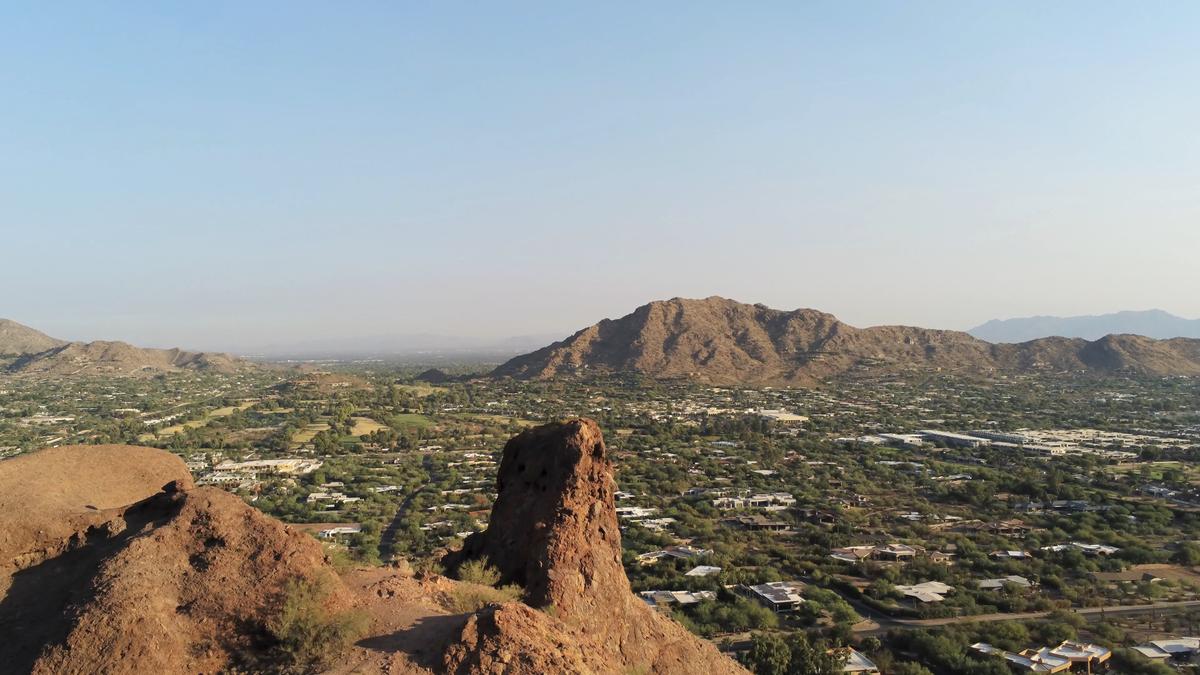 A view of Phoenix from Camelback Mountain in Arizona on Oct. 17, 2020. (The Epoch Times)