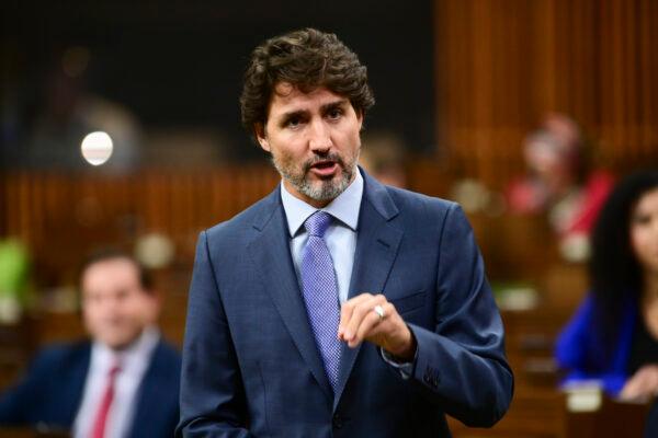 Prime Minister Justin Trudeau responds to a questions during question period in the House of Commons on Oct. 7, 2020. (The Canadian Press/Sean Kilpatrick)