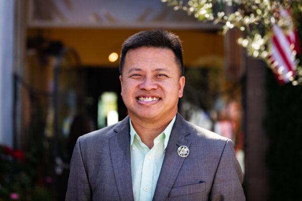 Marc Ang, president of the Chinese American Citizens Alliance, attends a luncheon gathering of Southern California pastors at the Brio Tuscany Grille in Dana Point, Calif., on Oct. 20, 2020. (John Fredricks/The Epoch Times)