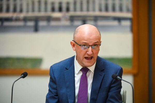 Director-General of the Australian Security Intelligence Organisation (ASIO) Mike Burgess speaks during a Parliamentary Joint Committee on Intelligence and Security hearing at Parliament House in Canberra, Friday, August 7, 2020. (AAP Image/Lukas Coch)