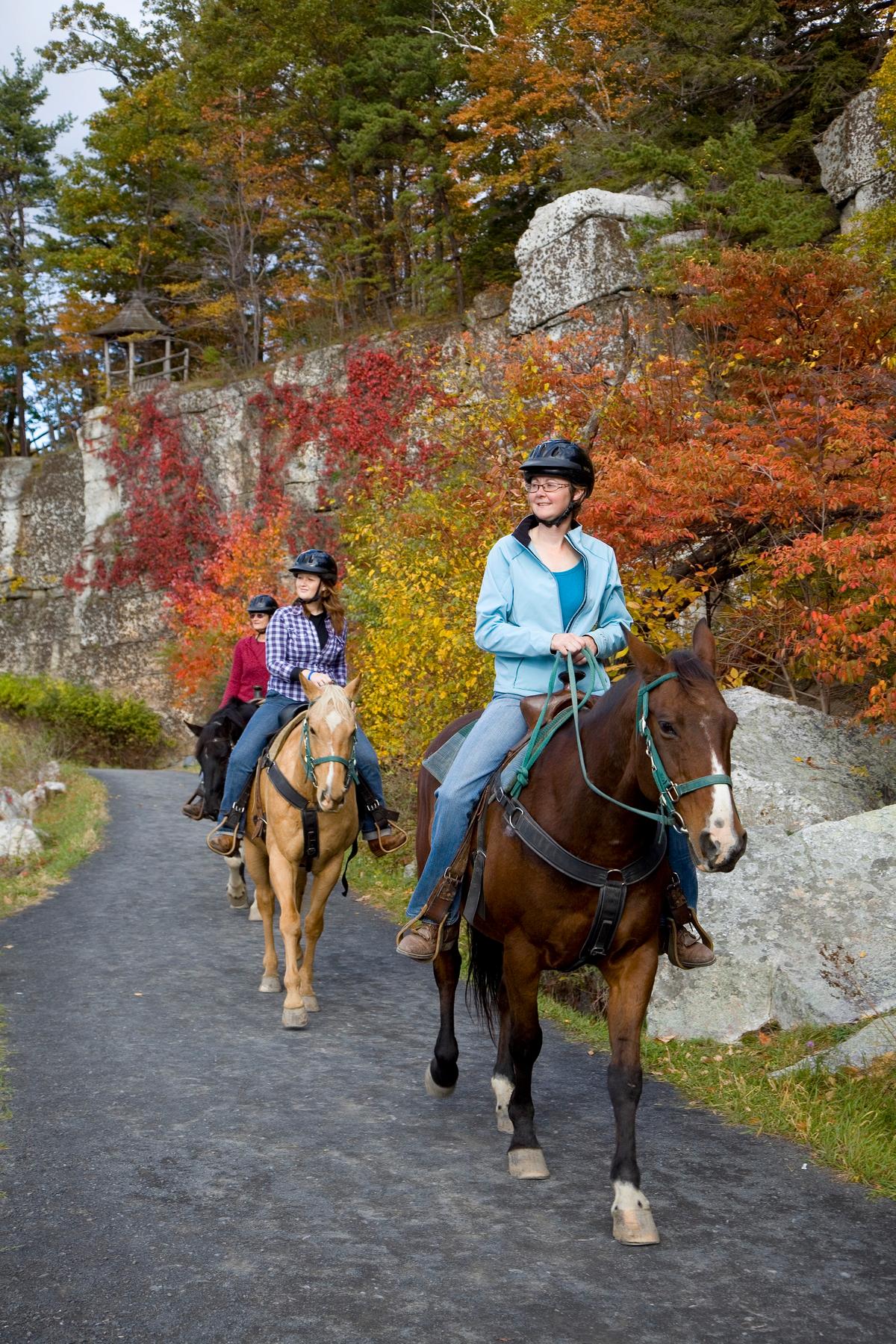 Horseback riding is one of the many activities on offer. (Courtesy of Mohonk Mountain House)