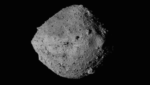 This undated image made available by NASA shows the asteroid Bennu from the OSIRIS-REx spacecraft. (NASA/Goddard/University of Arizona/CSA/York/MDA via AP)