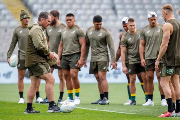 Head Coach of Australia Dave Rennie during an Australia Wallabies training session ahead of the Bledisloe Cup, at Eden Park in Auckland, New Zealand, on Oct. 17, 2020. (Dave Rowland/Getty Images)