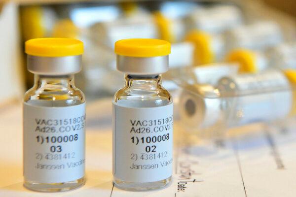 A dose of a CCP virus vaccine being developed by Johnson & Johnson, in September 2020. (Cheryl Gerber/Courtesy of Johnson & Johnson via AP)