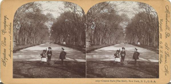 Central Park's tree-lined mall in 1923. (Courtesy of Central Park Conservancy)