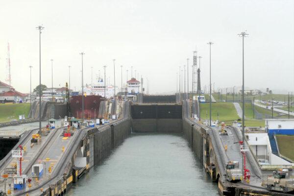 Twelve separate locks gently raise and lower ships between the Atlantic and Pacific oceans in the Panama Canal. (Courtesy of Barbara Selwitz)