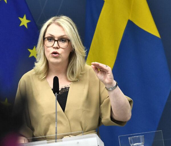Lena Hallengren, Swedish minister for health and social affairs. (Claudio Bresciani/TT News Agency/AFP via Getty Images)