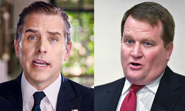 Hunter Biden, son of Democratic Presidential nominee Joe Biden (L), and former business partner Tony Bobulinski. (Mandel Ngan/AFP via Getty Images / DNCC via Getty Images)