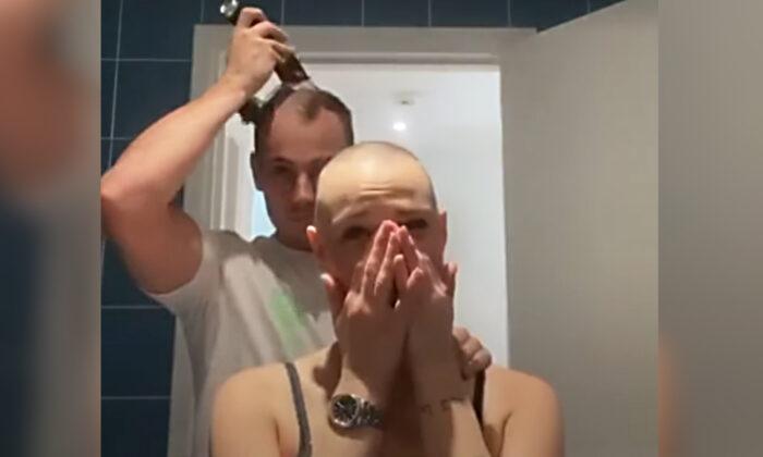 Moving Clip Shows Boyfriend Going Bald After Shaving Girlfriend’s Head Due to Alopecia