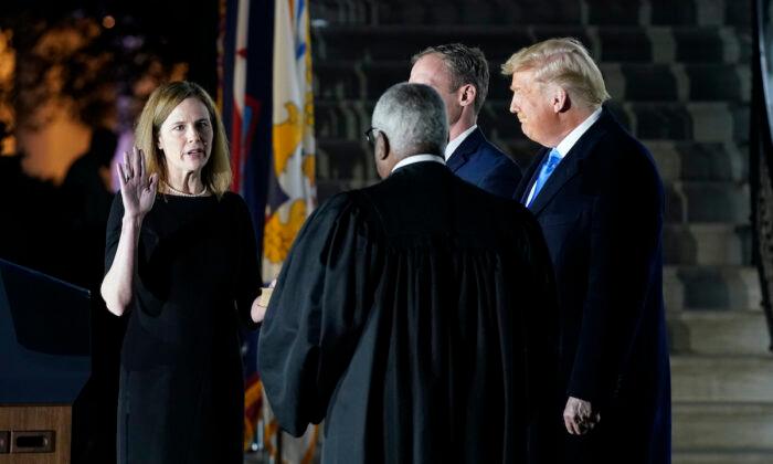 Justice Amy Coney Barrett to Hear Arguments for the First Time Monday