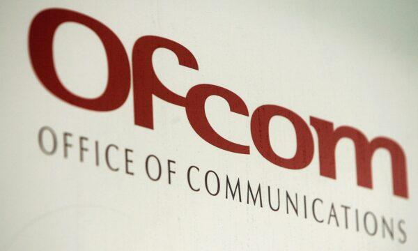 The Ofcom logo on the front of their headquarters in London, on Jan. 18, 2007. (Bruno Vincent/Getty Images)