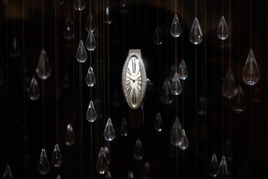 A watch by Cartier is displayed at the International Fine Watchmaking Exhibition SIHH, on January 14, 2019 (Fabrice Coffrini/AFP via Getty Images)