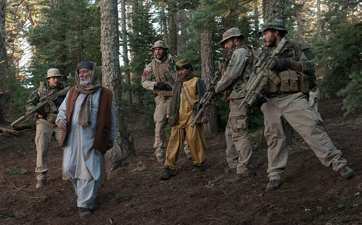 U.S. Navy SEALs (L–R: Mark Wahlberg, Taylor Kitsch, Ben Foster, Emile Hirsch), in “Lone Survivor.” (Gregory E. Peters/Universal Pictures)