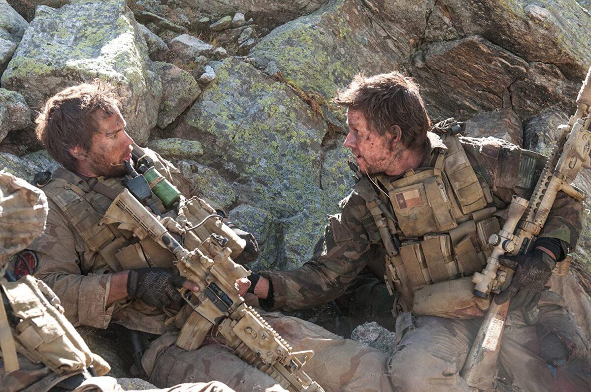 Taylor Kitsch (L) and Mark Wahlberg in “Lone Survivor.” (Gregory E. Peters/Universal Pictures)