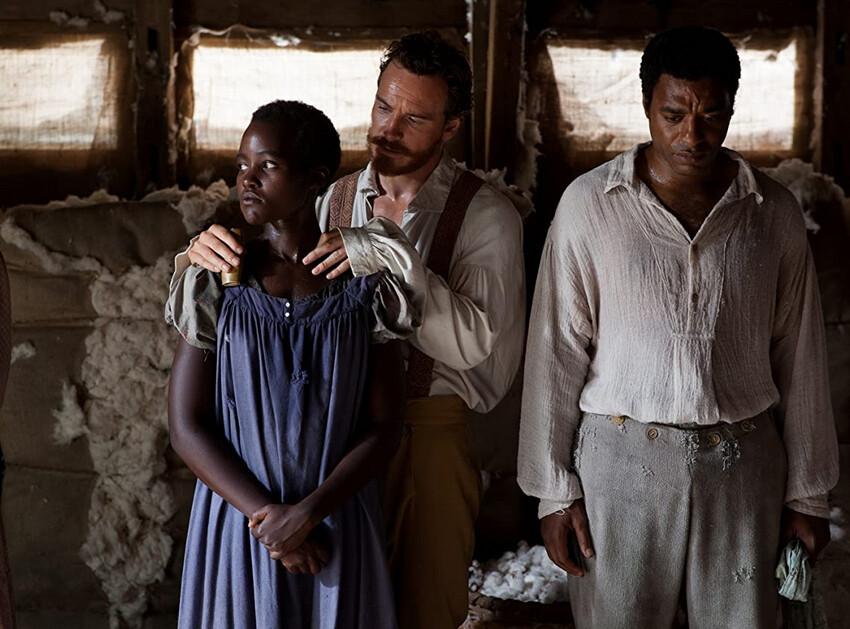 Patsey (Lupita Nyong'o), Edwin Epps (Michael Fassbender), and Solomon Northrup (Chiwetel Ejiofor) in "12 Years a Slave." (Twentieth Century Fox)