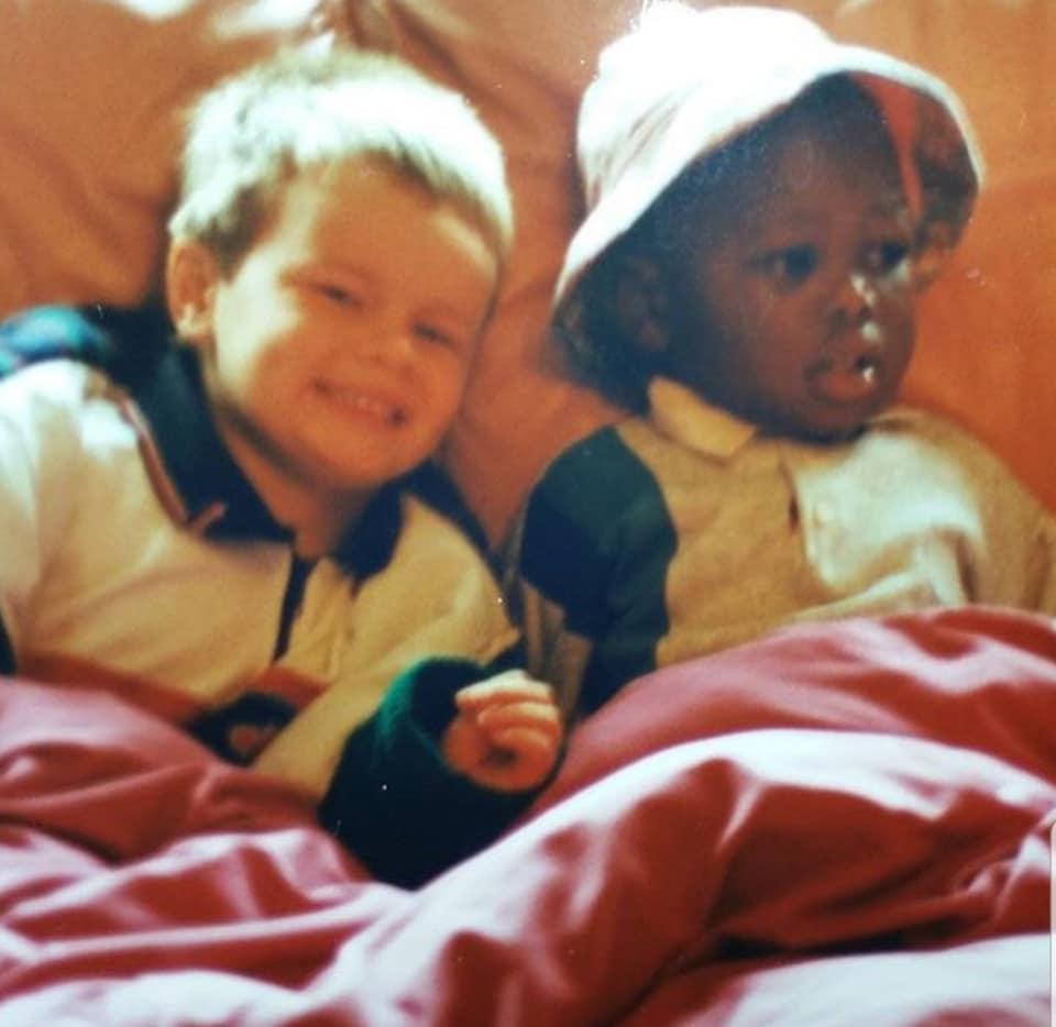 Ilan van Staden and Moses Mthembo as kids. (Courtesy of <a href="https://www.facebook.com/ilan.vanstaden">Ilan van Staden</a>)