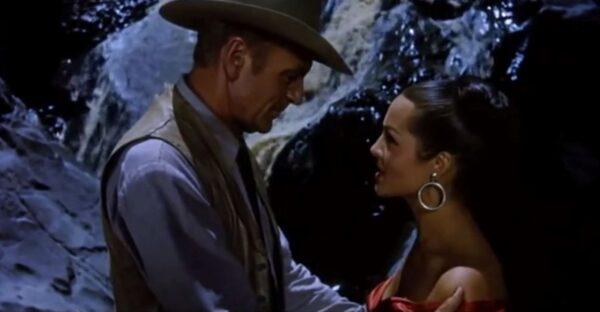 Gary Cooper and Sara Montiel in “Vera Cruz.” (United Artists)