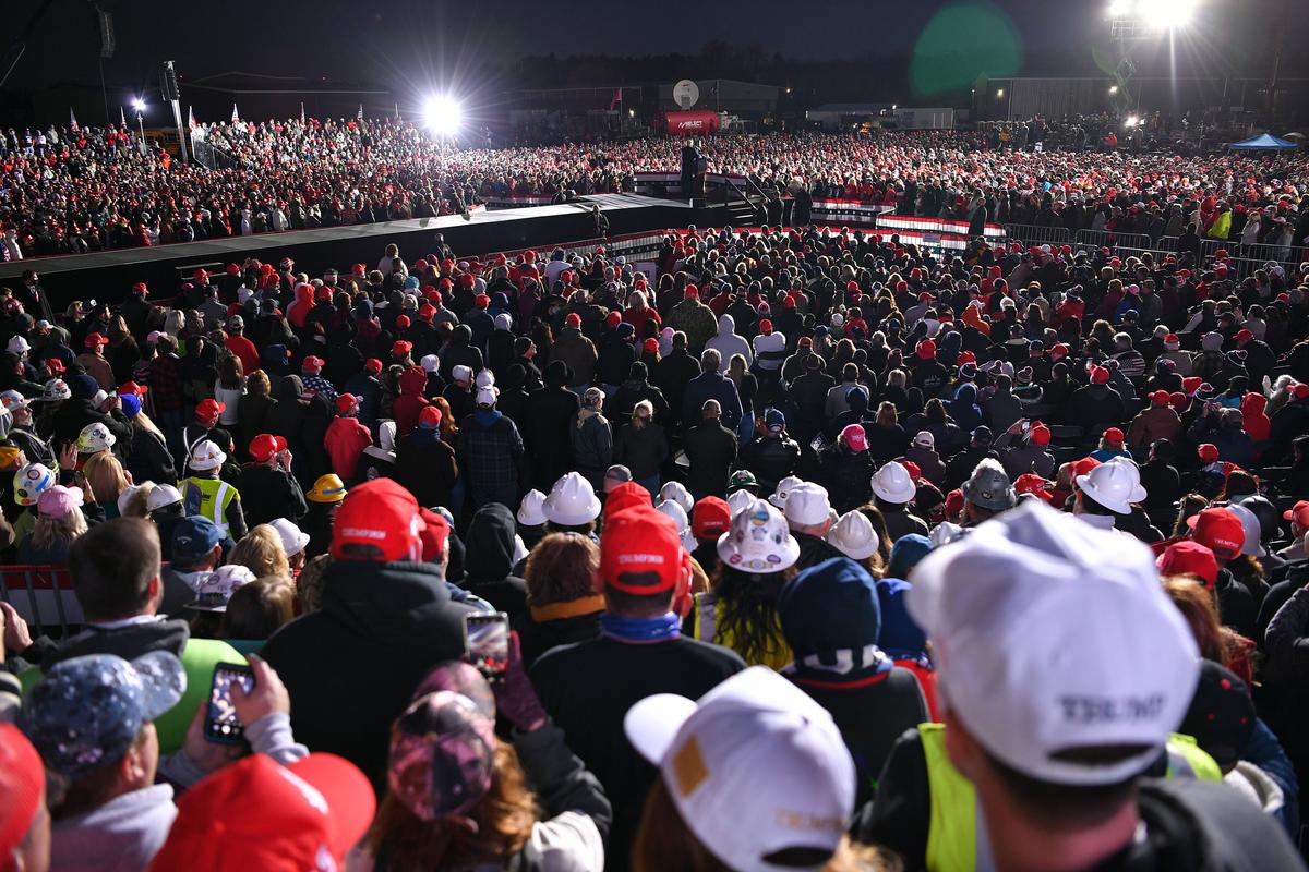 President Donald Trump speaks during a rally at Pittsburgh-Butler Regional Airport in Butler, Pa., on Oct. 31, 2020. (Mandel Ngan/AFP via Getty Images)