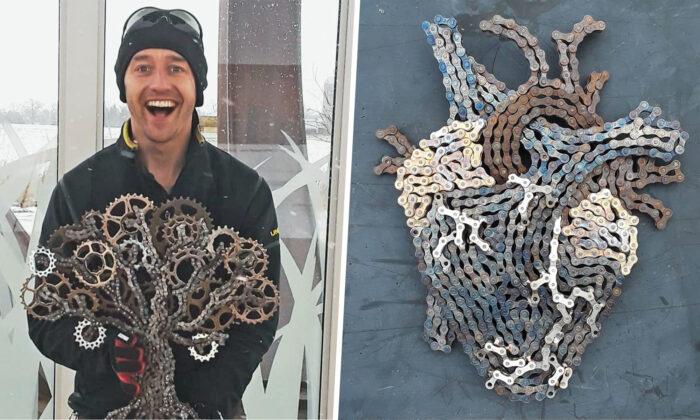 Meet the Talented Artist Who Creates Stunning Metallic Sculptures From Old Bicycle Chains