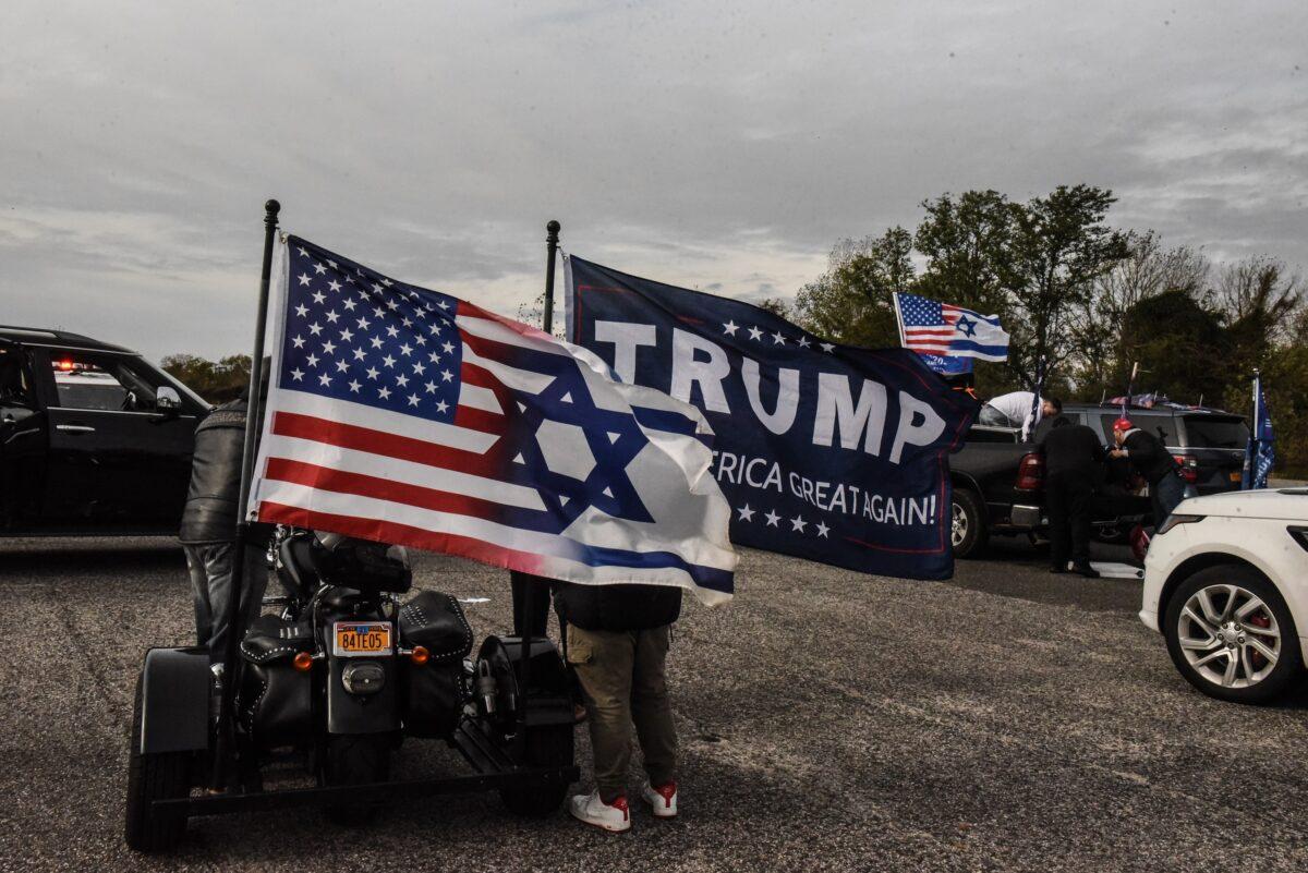 President Donald Trump supporters gather in a caravan at Floyd Bennet Field in New York City on Nov. 1, 2020. (David Dee Delgado/Getty Images)