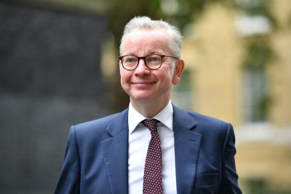 Michael Gove arrives at Downing Street in London on Sept. 8, 2020. (Leon Neal/Getty Images)
