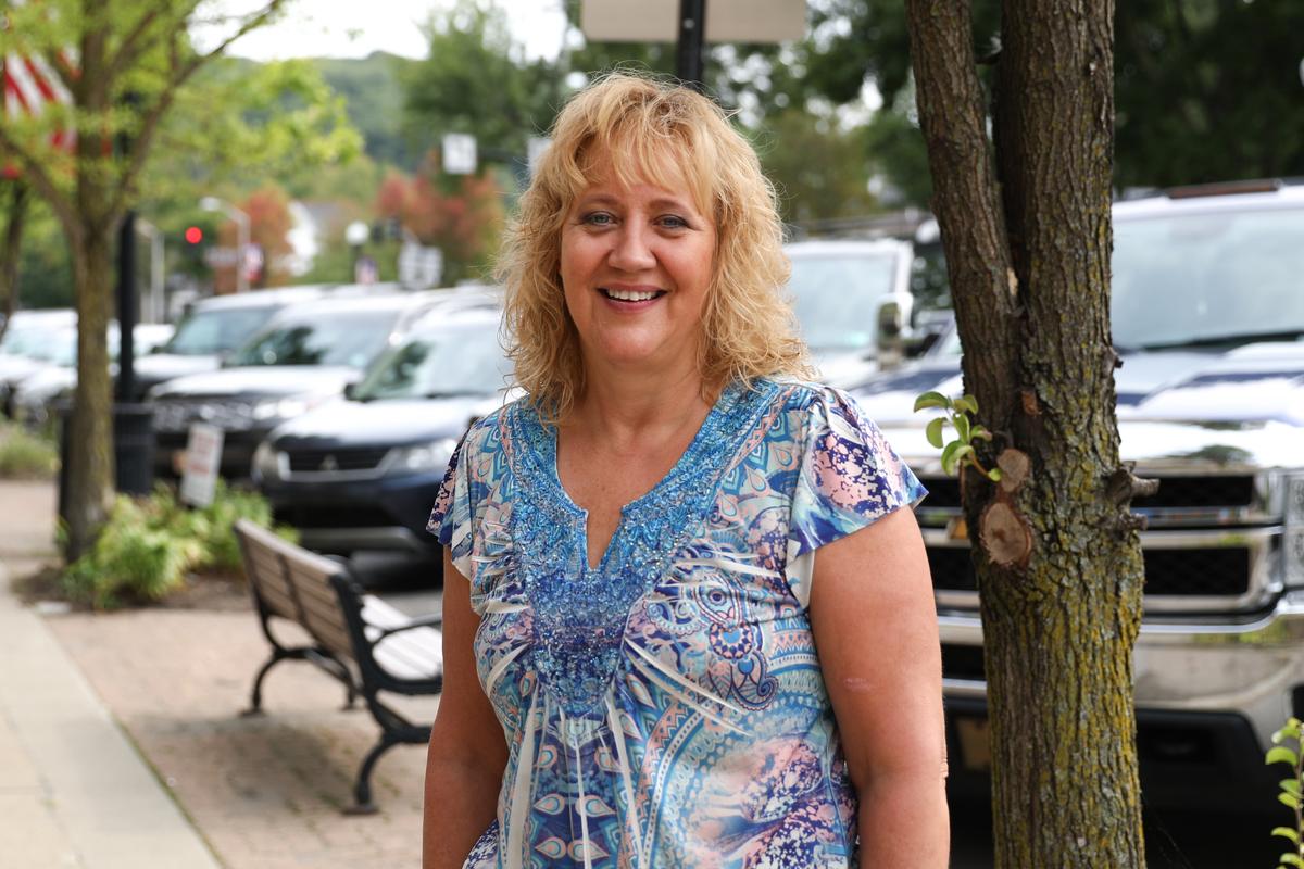 Carol Jacobs in Ridgway, Elk County, Penn., on Sept. 17, 2020. (Charlotte Cuthbertson/The Epoch Times)