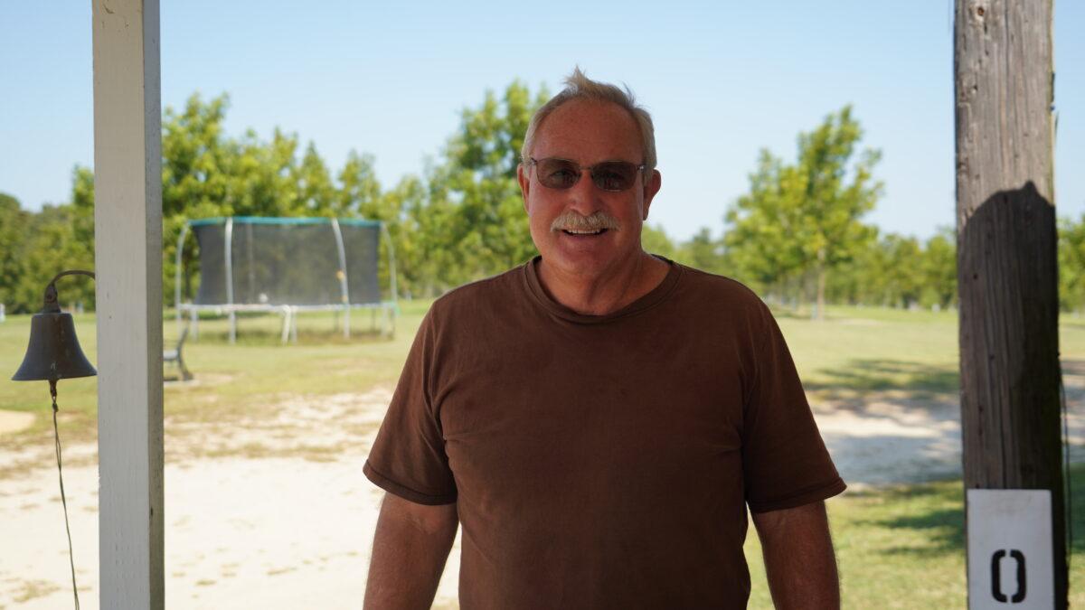 Ronnie Fish at his 30-acre farm property in Angier, N.C., on Oct. 7, 2020. (The Epoch Times)