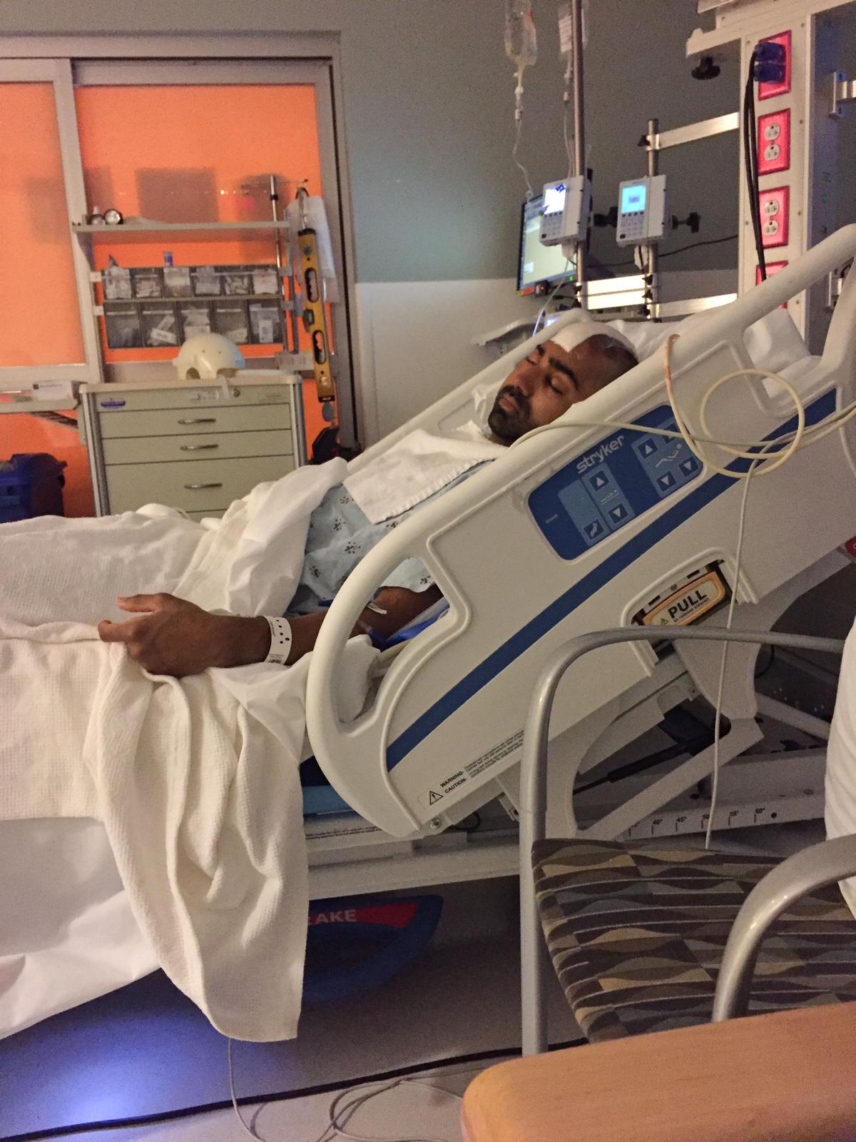 Chinna Balachandran, 31, in a hospital, Los Angeles, Calif. (Caters News)