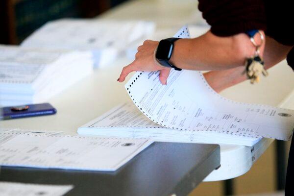 Electoral workers began processing ballots at Northampton County Courthouse in Easton, Penn., on Nov. 3, 2020. (Kena Betancur/AFP via Getty Images)