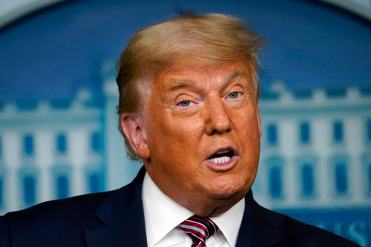 President Donald Trump speaks at the White House in Washington on, Nov. 5, 2020. (Evan Vucci/AP Photo)