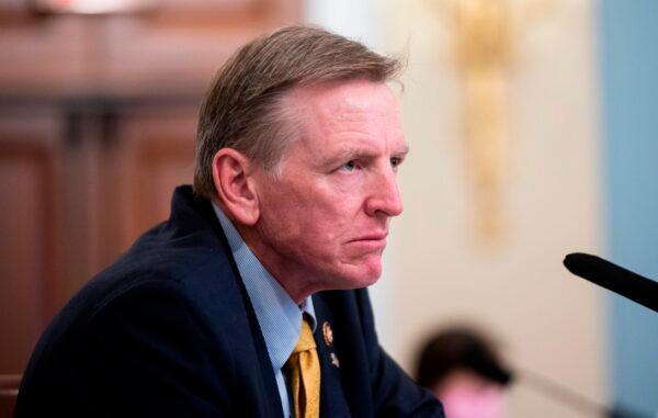 Rep. Paul Gosar (R-Ariz.) at the House Natural Resources Committee in Washington on July 28, 2020. (Bill Clark/POOL/AFP via Getty Images)