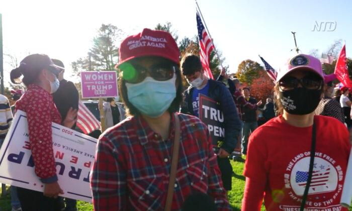 Trump Supporters Protest in Lexington, Massachusetts