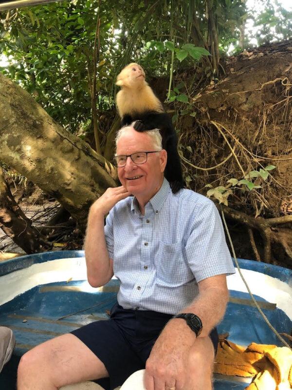 Capuchin monkeys on a Monkey Mangrove Tour in Costa Rica will sit on visitors' heads for the photo-op of a lifetime. (Courtesy of Bonnie Neely)