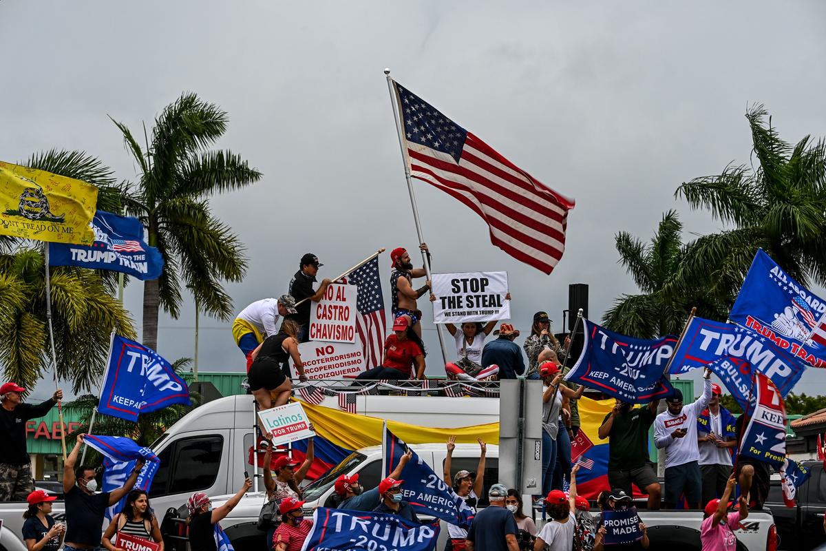 Trump’s Latino Supporters in Florida Gather to Demand ‘Fair Elections’