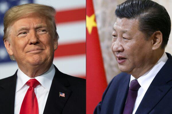 This combination of pictures created on May 14, 2020 shows recent portraits of U.S. President Donald Trump and China's leader Xi Jinping. (JIM WATSON,PETER KLAUNZER/POOL/AFP via Getty Images)