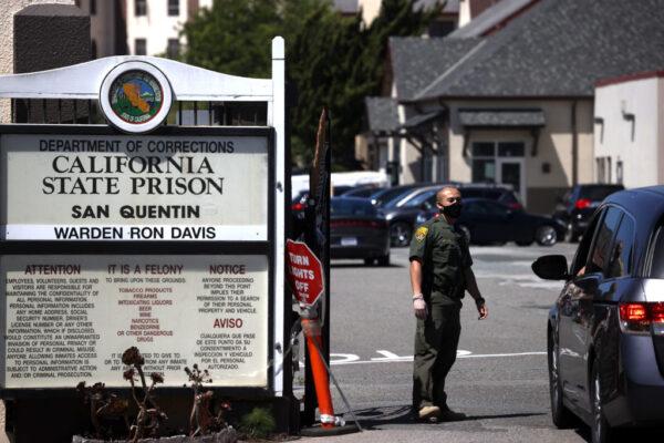 A file photo of San Quentin State Prison in San Quentin, Calif., on June 29, 2020. (Justin Sullivan/Getty Images)