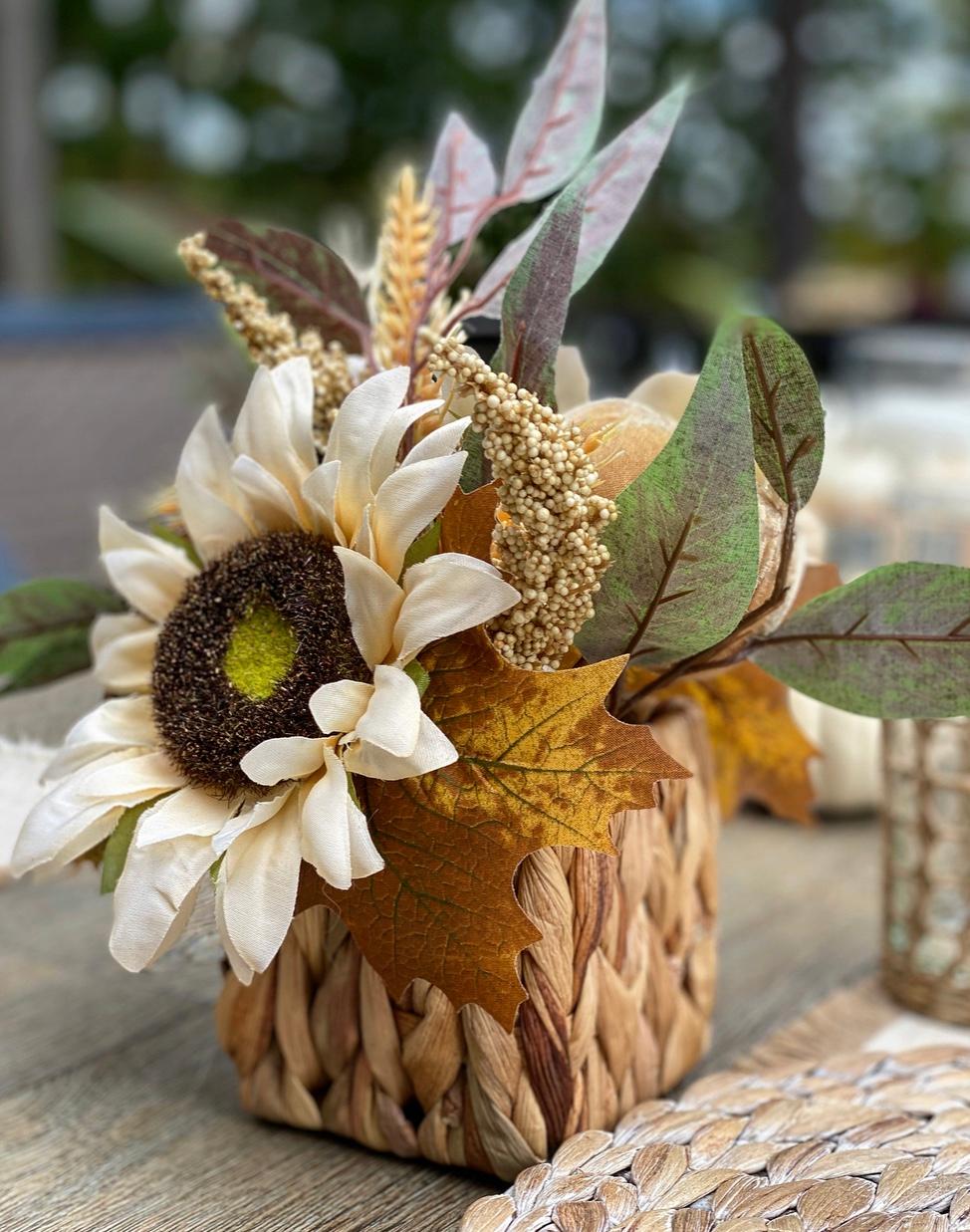 A floral arrangement includes sunflowers. (Courtesy of Yelena Oleynik)