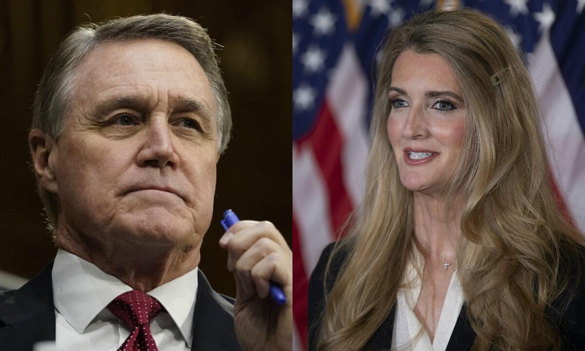 Sens. David Perdue (R-Ga.) and Kelly Loeffler (R-Ga.) in file photographs. (Getty Images)