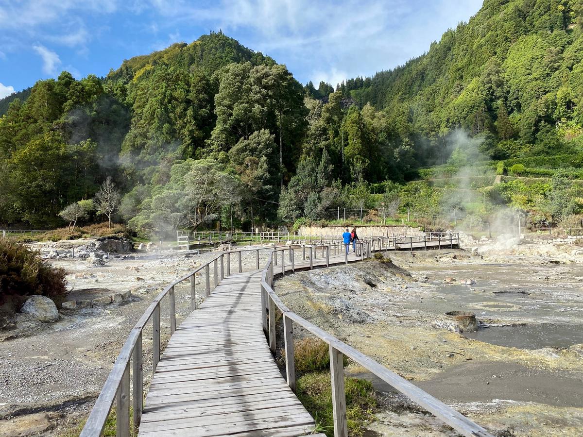 At the geothermal wonders at Furnas, people can place pots of stew to cook beneath the surface; they are ready in five to six hours. (Tim Johnson)