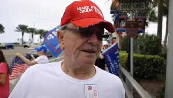 Gerald Scott attended a Stop the Steal rally in Ormond Beach, Florida on Nov. 14, 2020. (NTD Television)