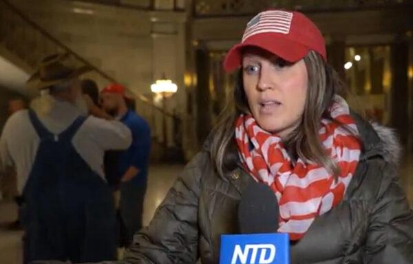  Ashley Konrad attended a Stop the Steal rally in Jefferson City, Missouri on Nov. 14, 2020. (NTD Television)