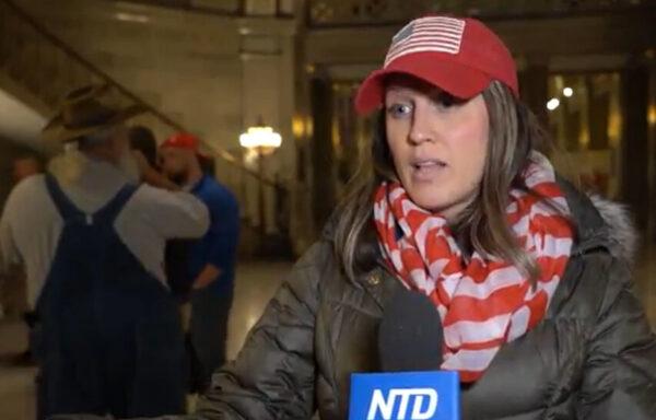 Ashley Konrad attended a Stop the Steal rally in Jefferson City, Missouri on Nov. 14, 2020. (NTD Television)