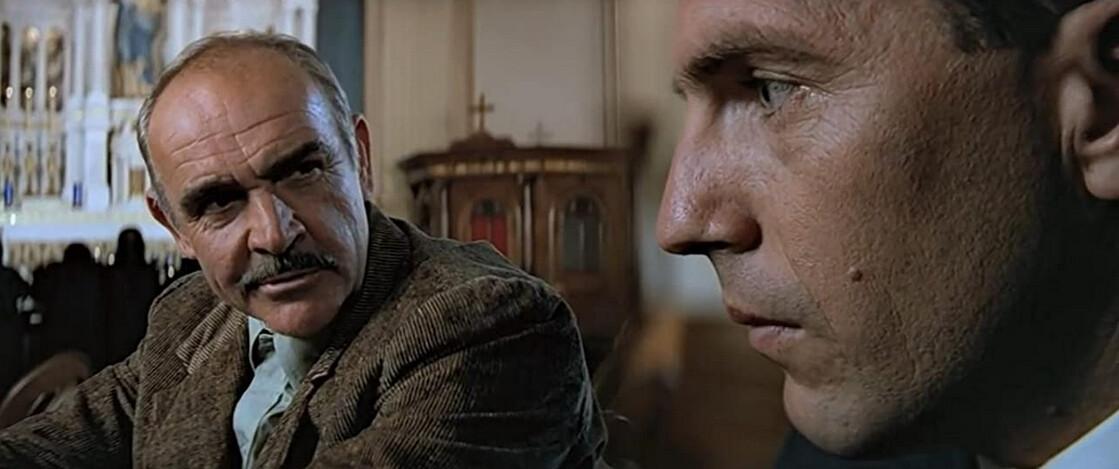 Sean Connery (L) and Kevin Costner in "The Untouchables." (Paramount Pictures)